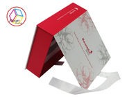 Red Cosmetic Gift Box / Cardboard Makeup Box ISO9001 Certification